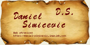 Daniel Simićević vizit kartica